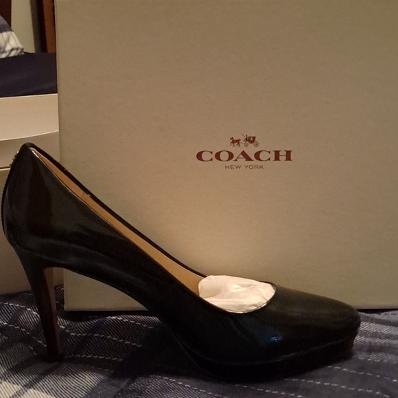 Coach Shoes Coach Giovanna Patent Heels Black 65 Poshmark